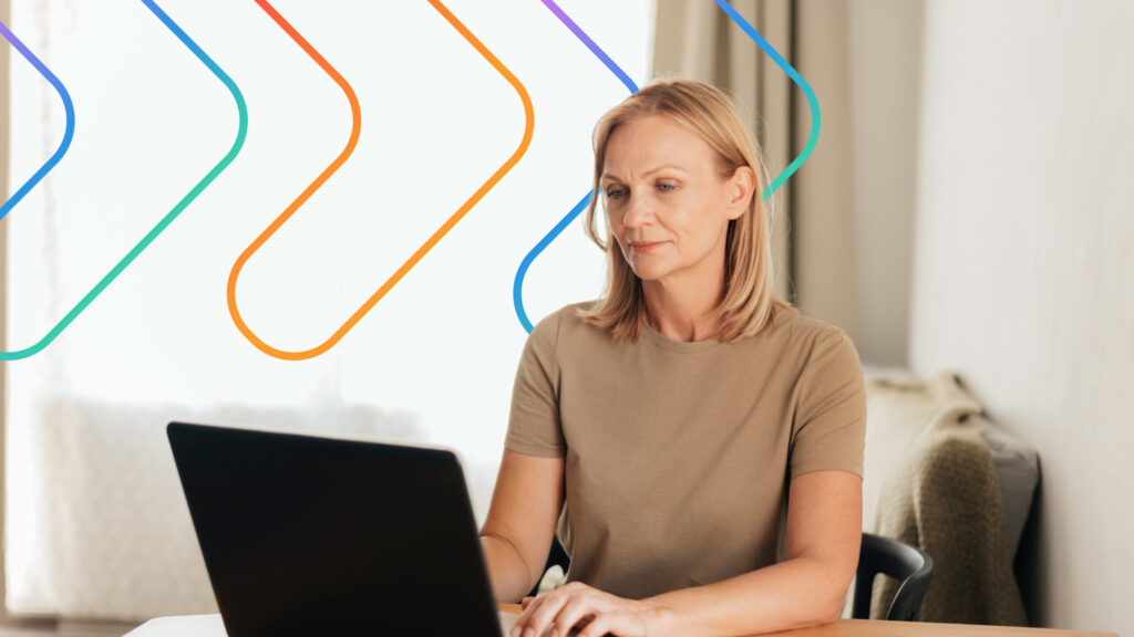 Women looking at her laptop